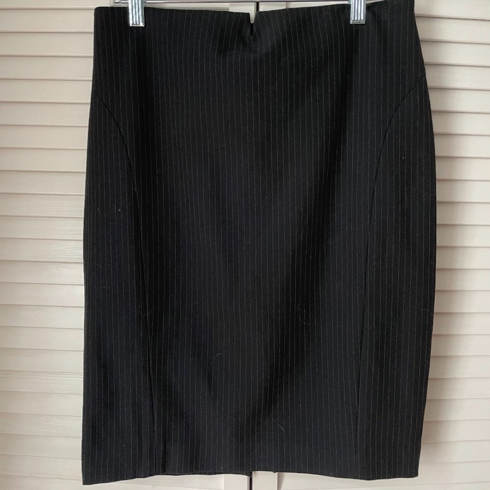 Express black pinstripe pencil skirt, size 8